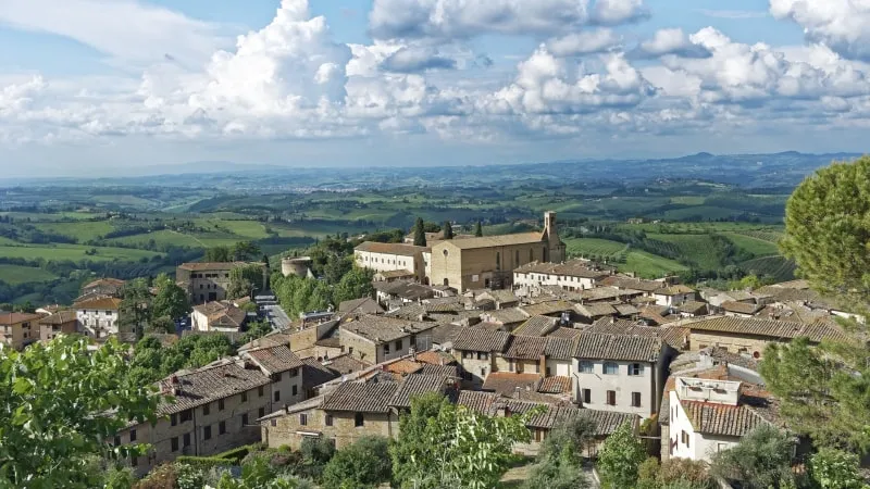 San Gimignano and Siena